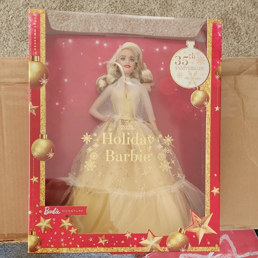 Barbie Signature Holiday Doll in Gold Gown - Picture 1 of 2
